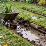 address drainage before landscaping