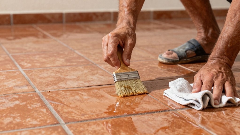 apply sealant evenly thoroughly