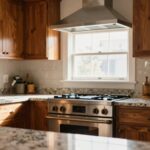 corner stove kitchen layout