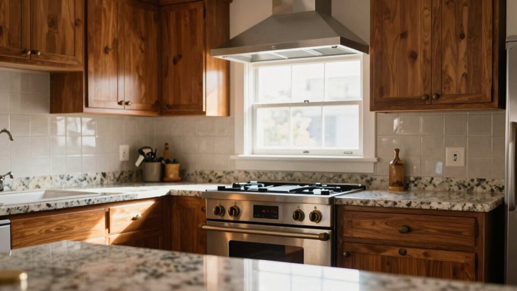 corner stove kitchen layout