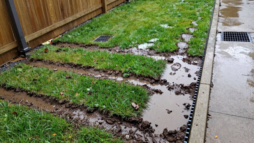 identify yard drainage issues