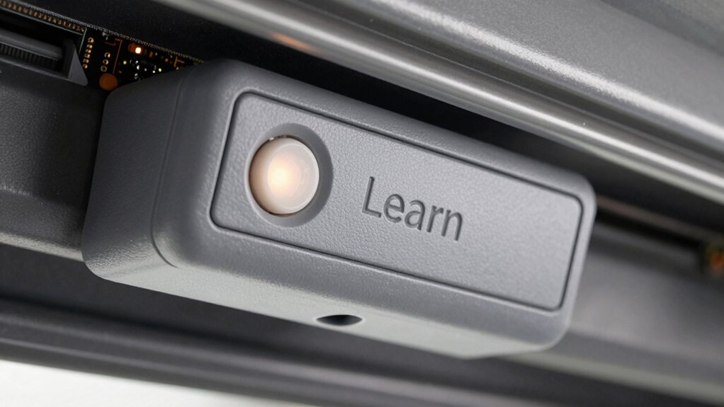 locate garage door learn button