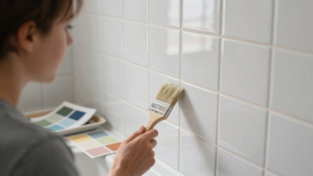 painting bathroom tile safely
