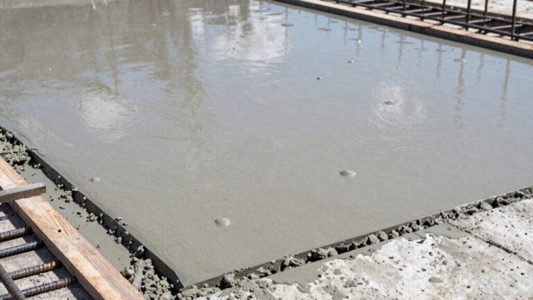 pouring concrete over concrete