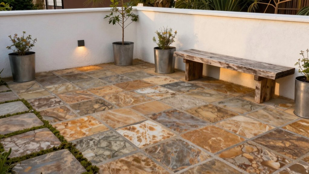 rustic modern flagstone integration