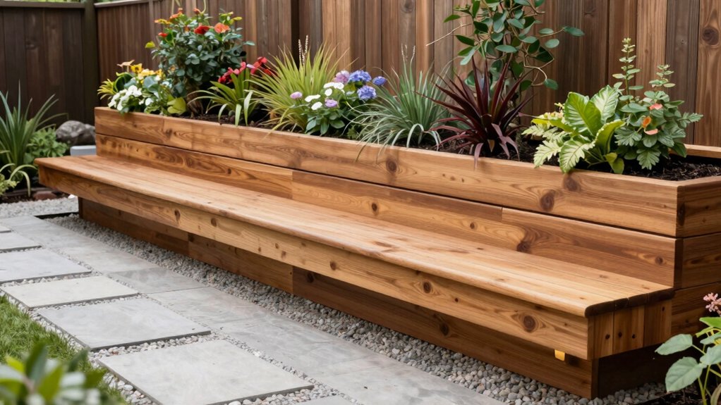 seating planters maximize space
