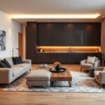 contemporary new build living room