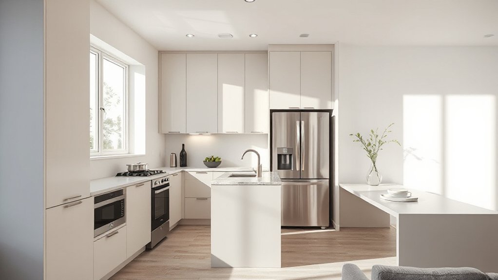 efficient open adaptable kitchen layouts