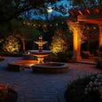 elegant evening garden illumination