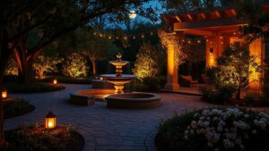 elegant evening garden illumination