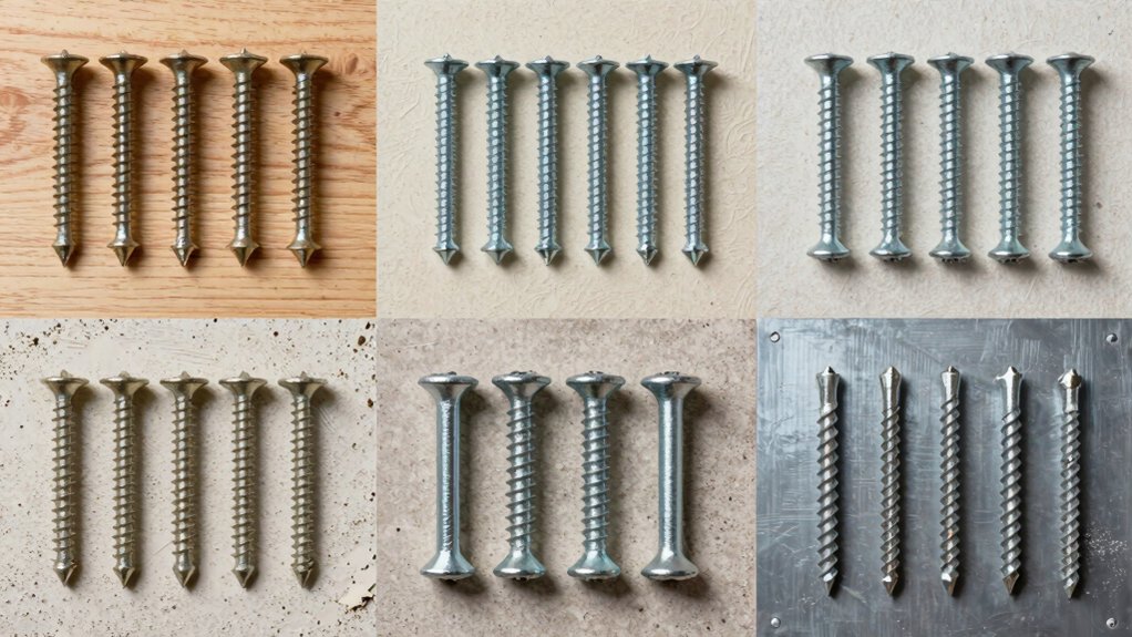 match screw to material