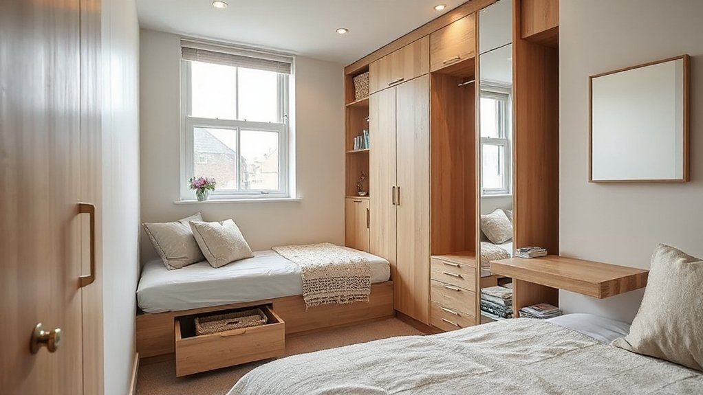 maximize small bedroom storage