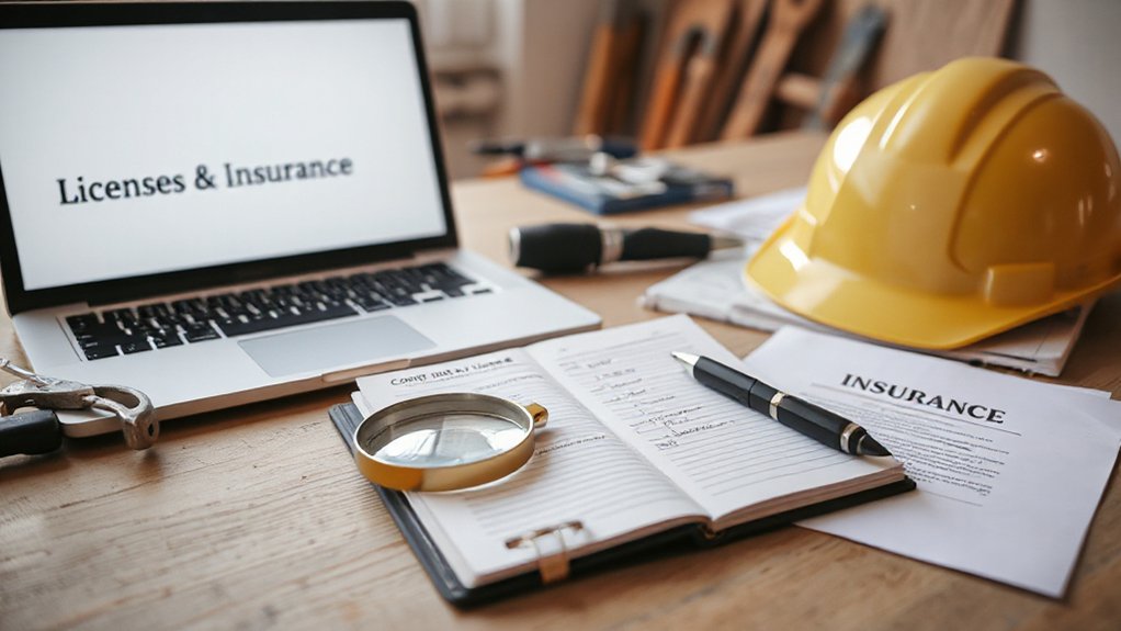 verify licenses and insurance