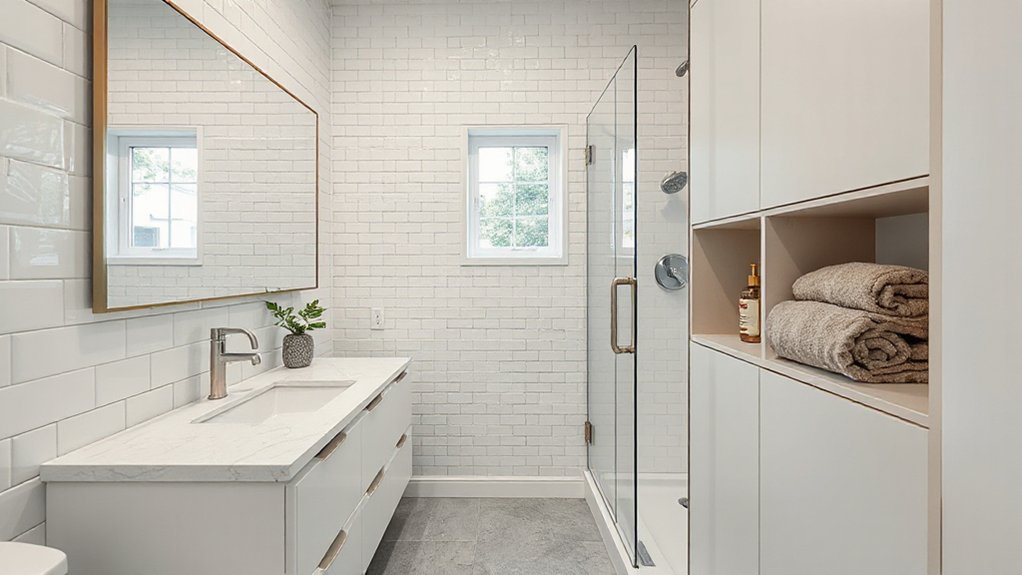 maximize small bathroom space