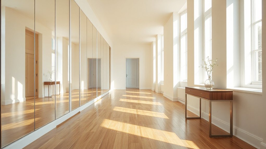 mirrors enhance hallway flow