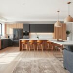 open plan kitchen styling