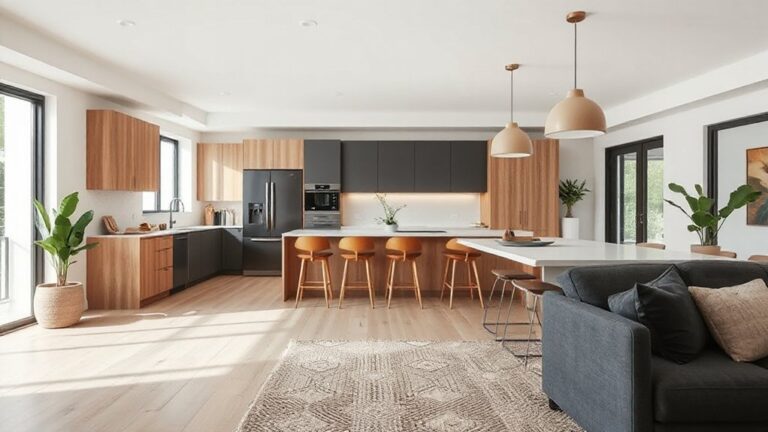 open plan kitchen styling