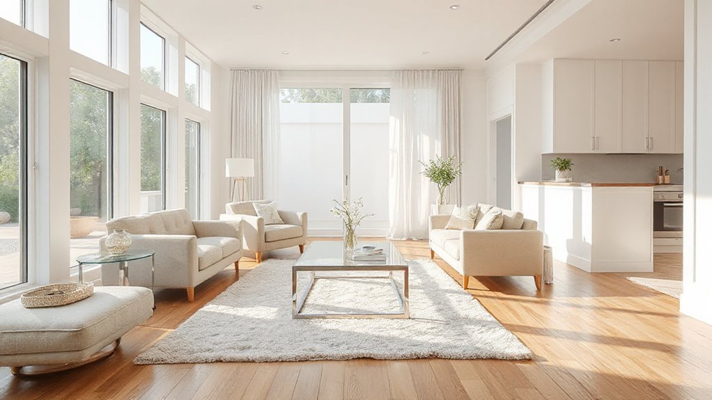 sparkling hygienic showroom surfaces