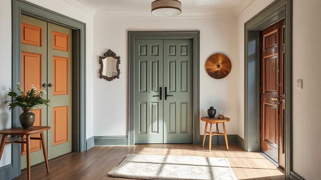 warm neutrals with bold accents