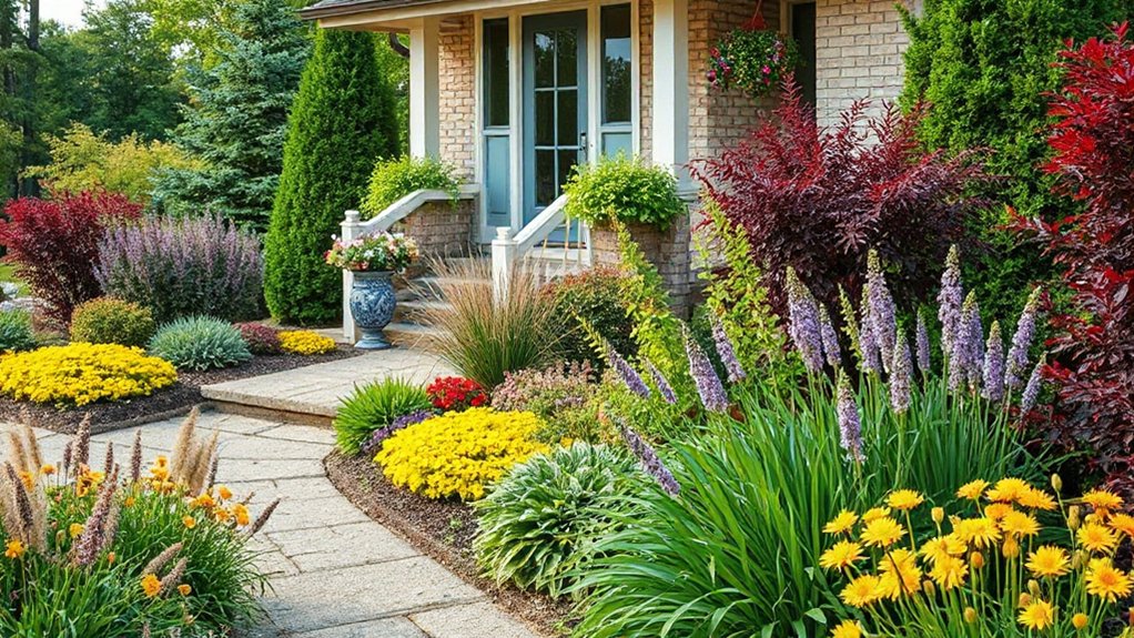year round colorful plant selection