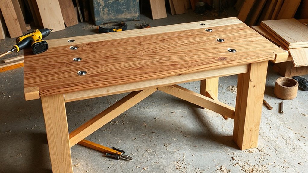 allow wood movement with slotted fasteners