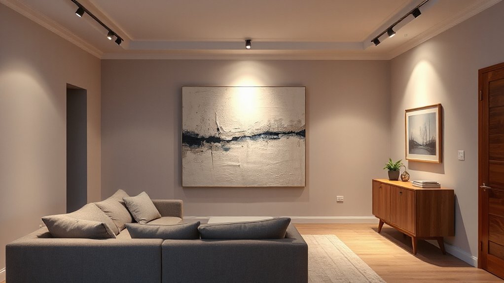 artwork lighting with adjustable spots