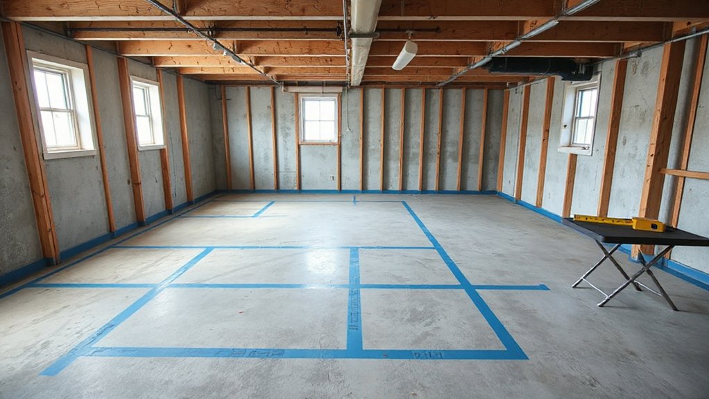 basement layout and clearances