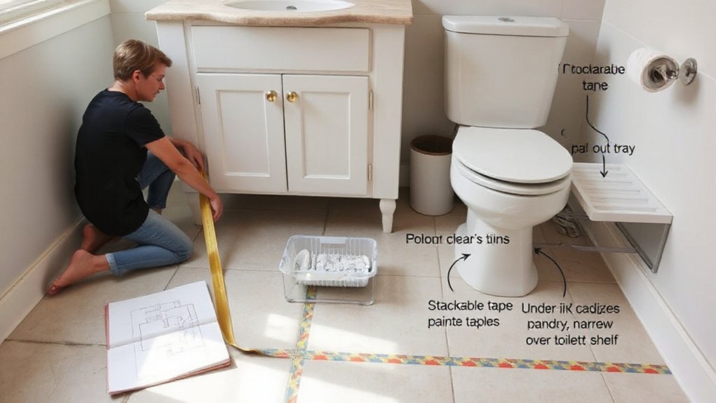bathroom layout measurement planning