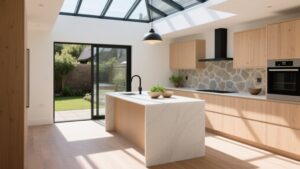 bright airy kitchen extension