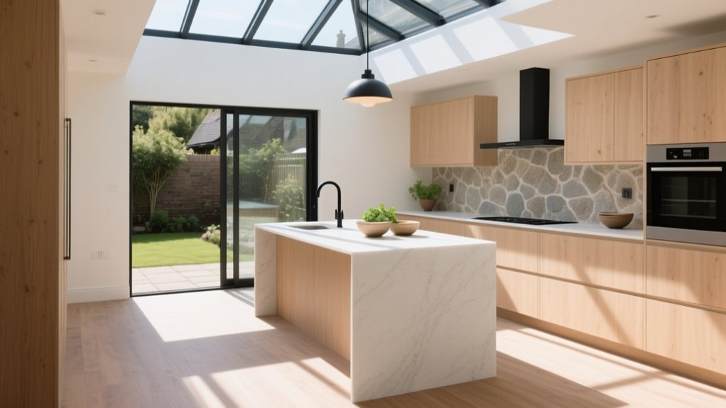 bright airy kitchen extension