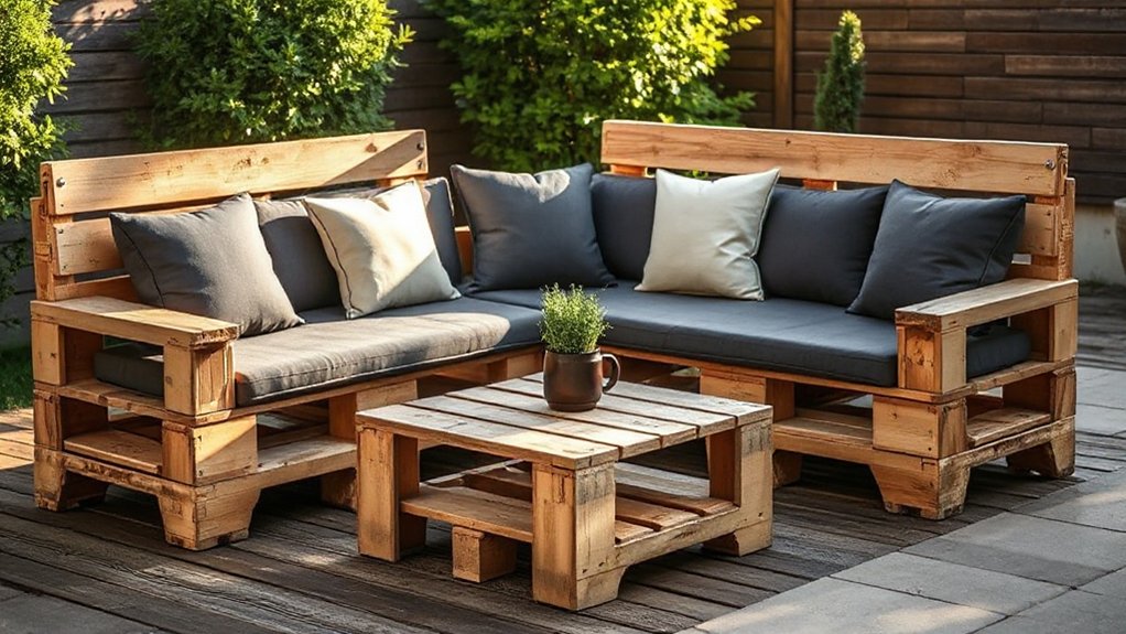build sturdy comfortable pallet seating