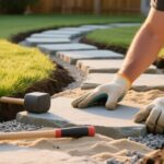 building a stone pathway