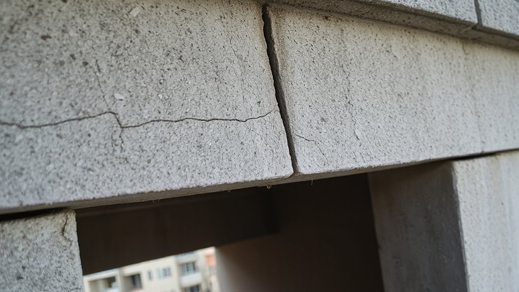 concrete lintel crack causes