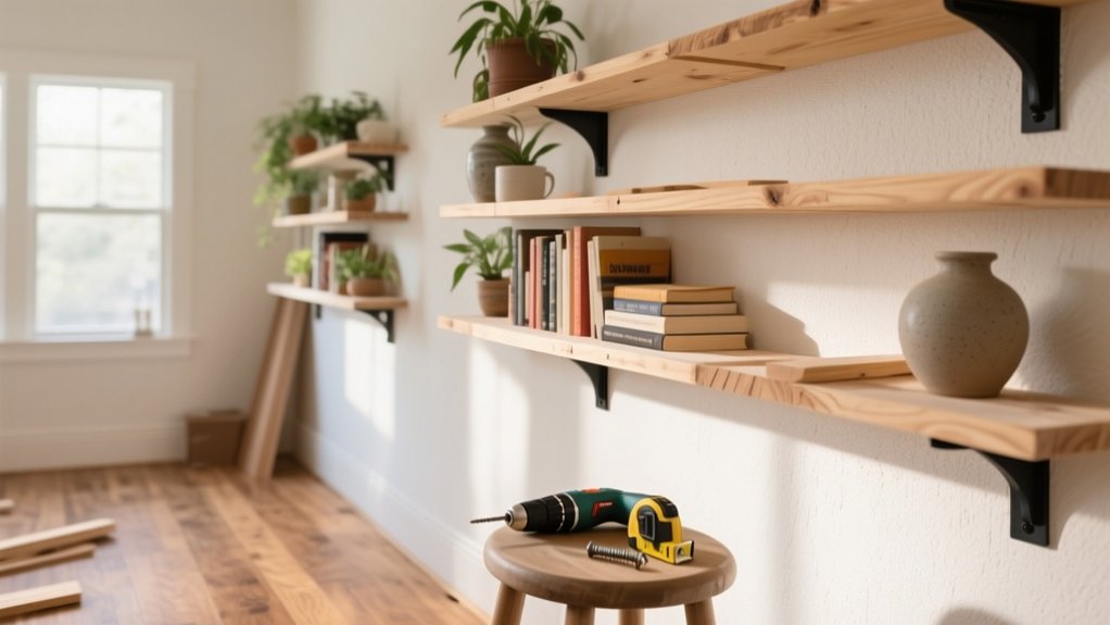 creative wooden shelving ideas