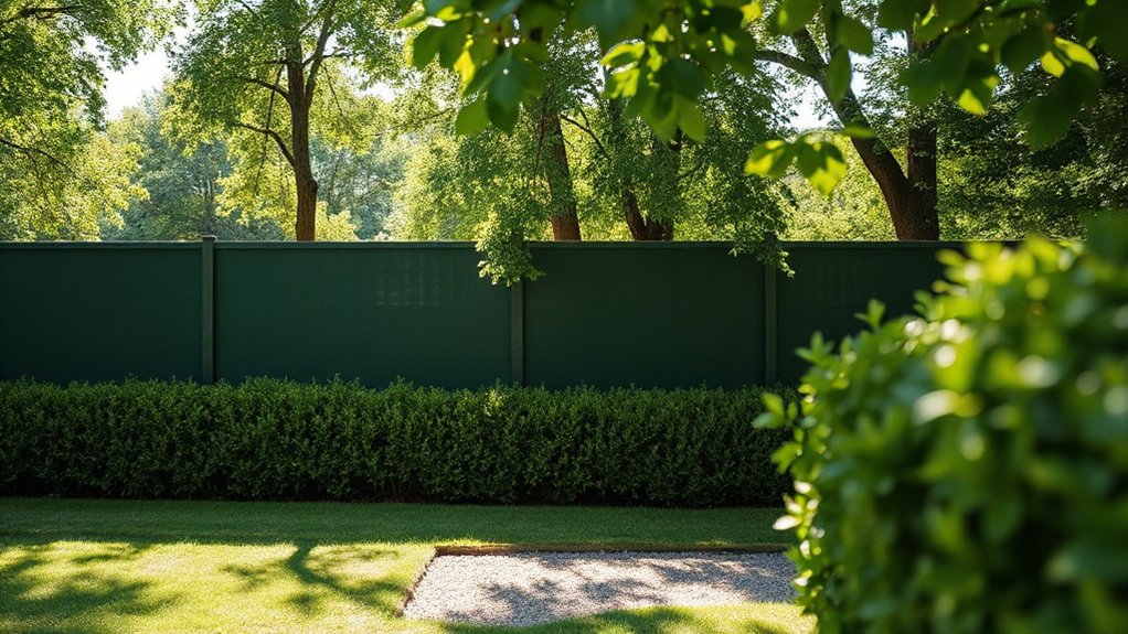 garden fence screening evaluate privacy and noise