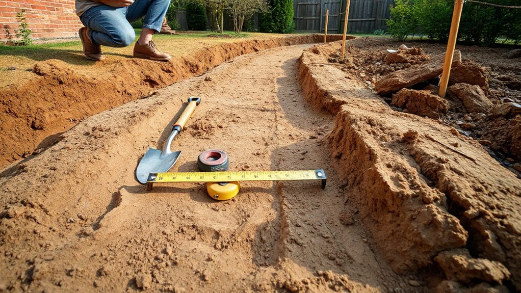 excavate for stable base