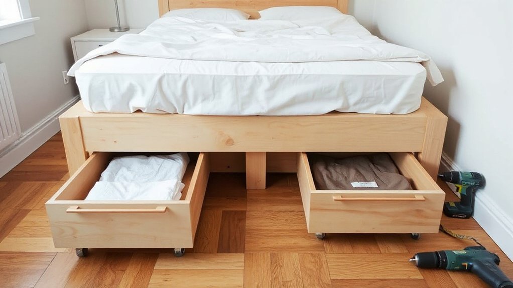 hidden under bed storage solution