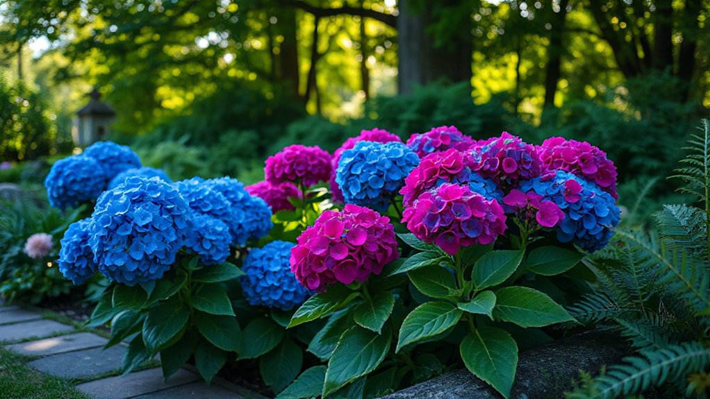 hydrangeas thrive in partial shade