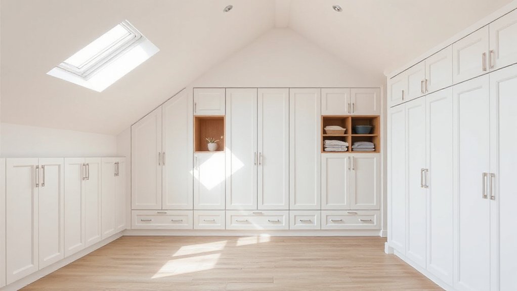 maximize attic wardrobe space
