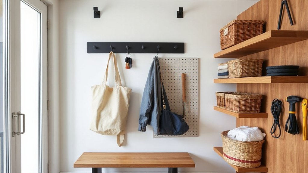 maximize wall mounted storage