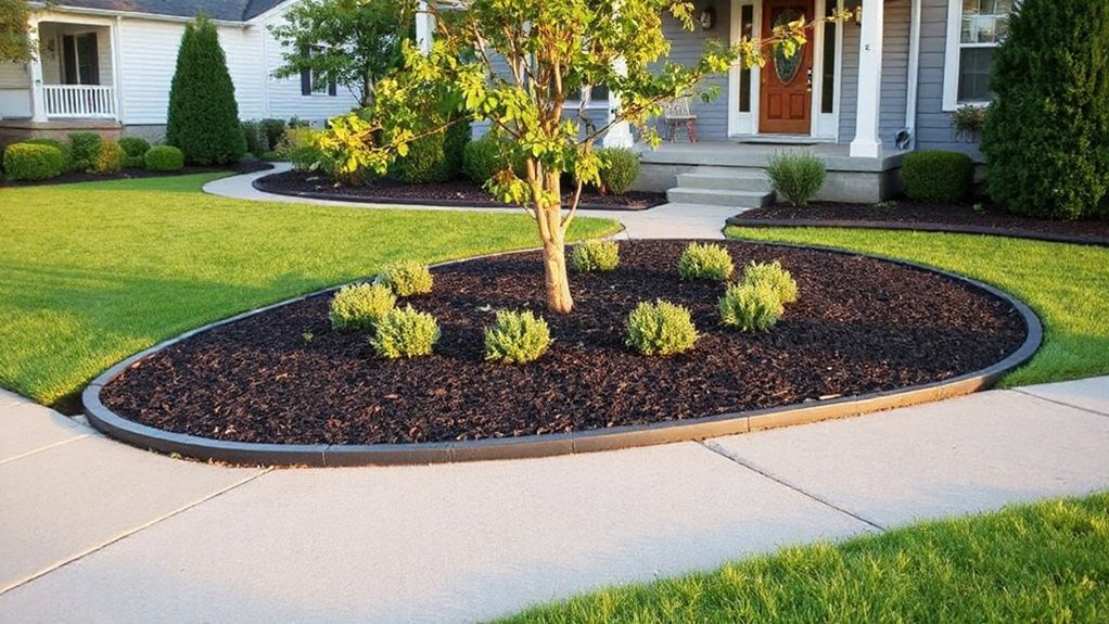 mulch edges weed removal