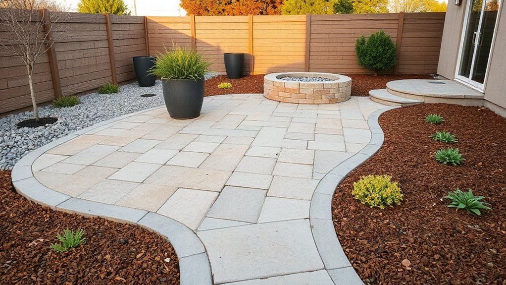 mulch gravel groundcovers combination