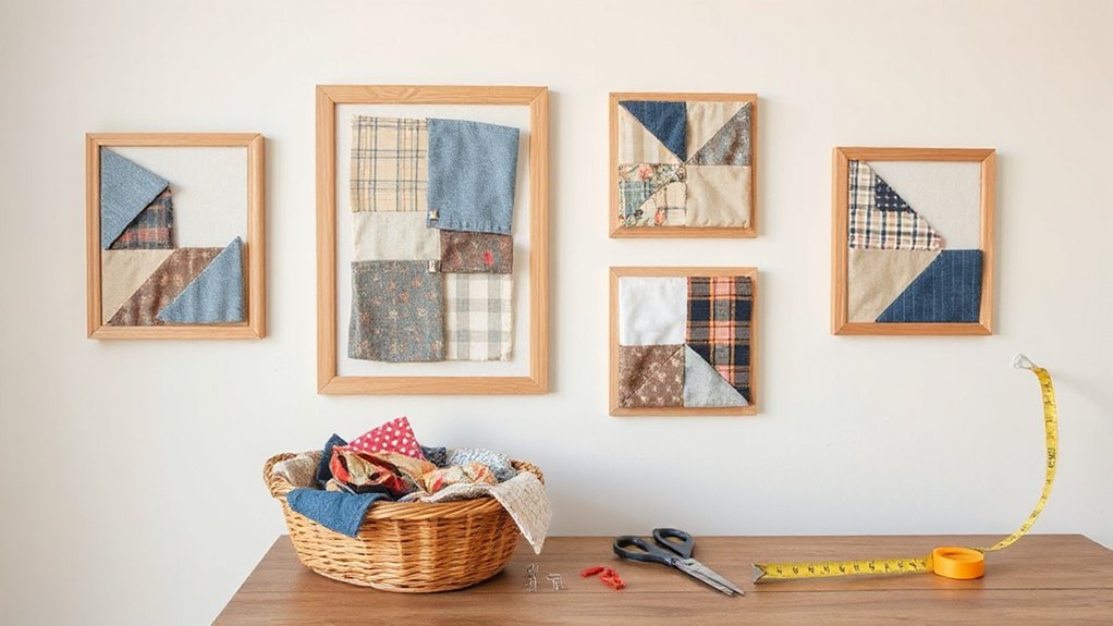 no sew fabric wall art