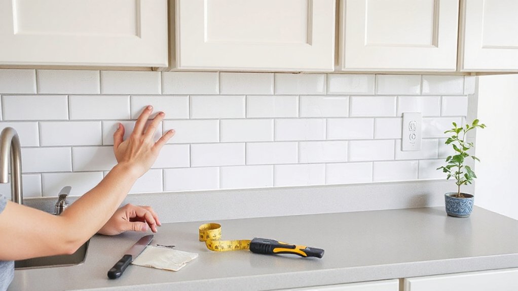 peel and stick backsplash installation