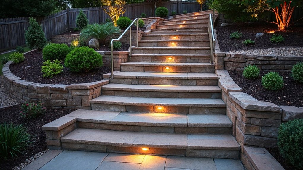 safe sloped terrain stair design