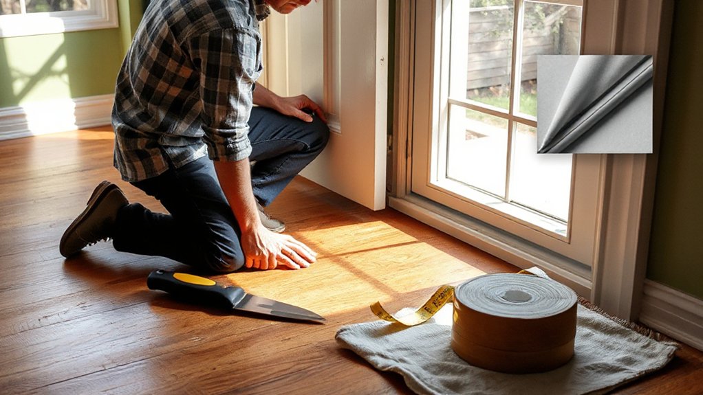 seal gaps with weatherstripping