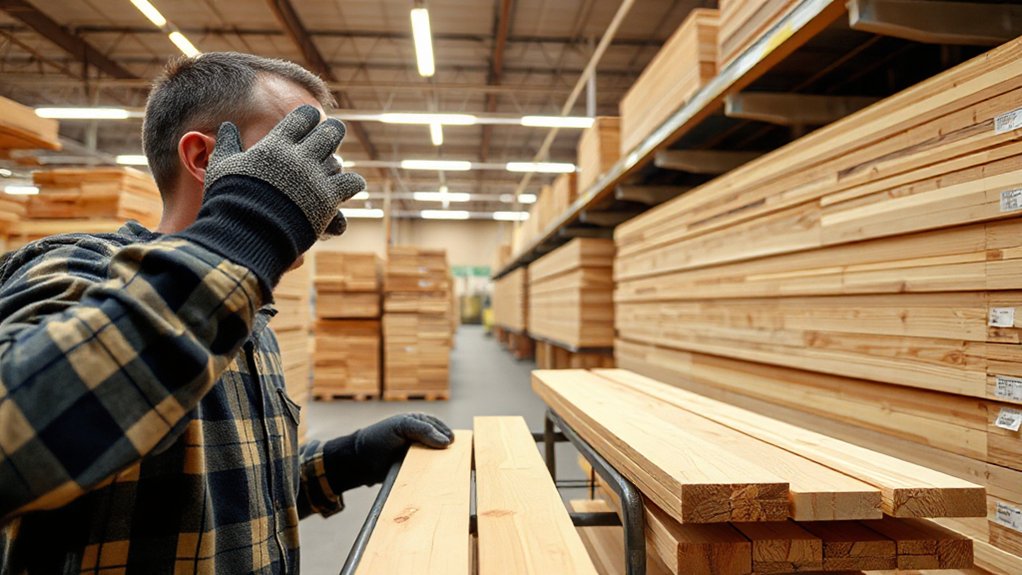 select straight dry framing lumber