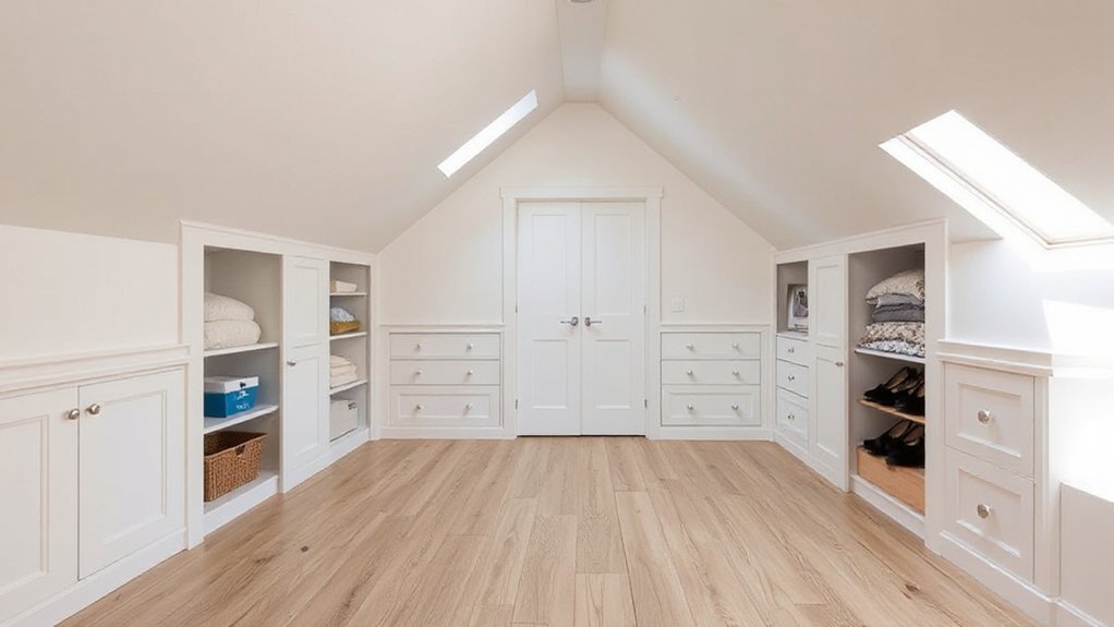 shallow storage behind knee walls