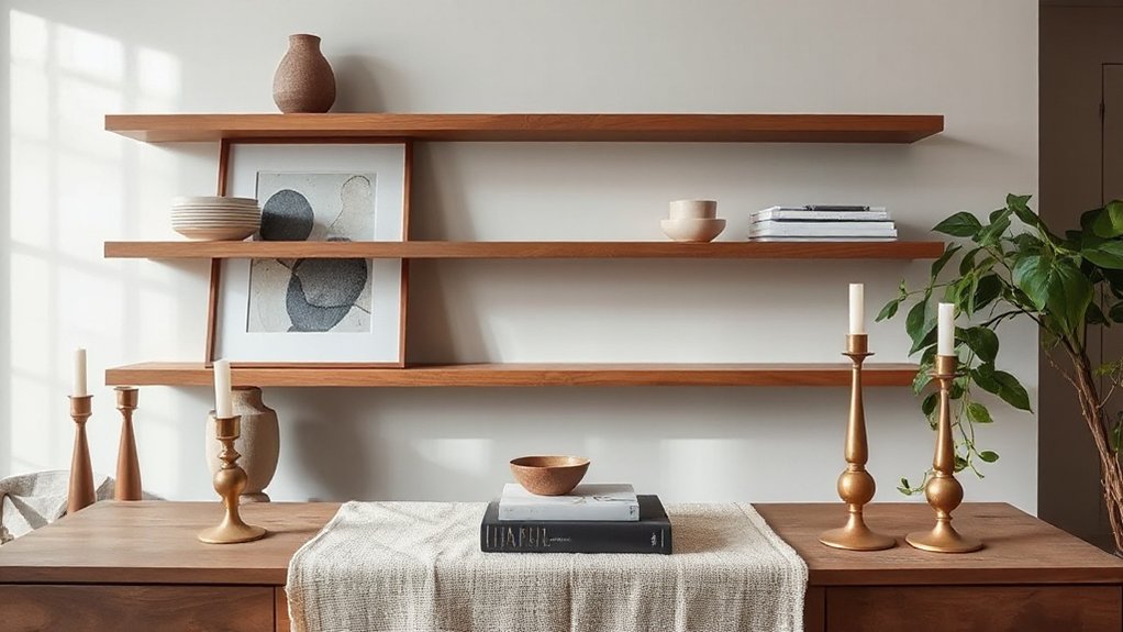 stylish organized shelf displays