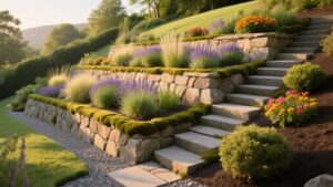terraced slope garden design